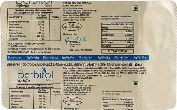 Berbitol Strip Of 10 Tablets