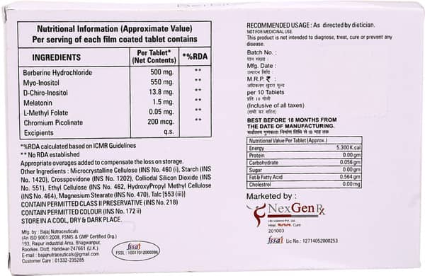 Berbitol Strip Of 10 Tablets
