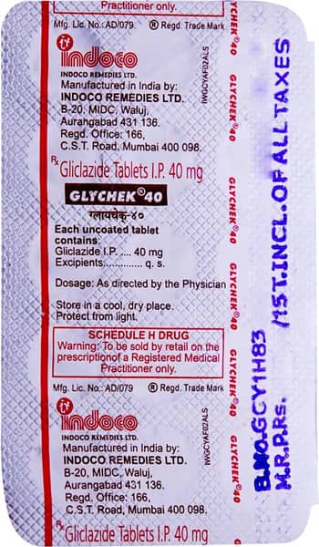Glychek 40mg Strip Of 15 Tablets