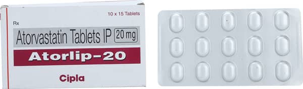 Atorlip 20mg Strip Of 15 Tablets