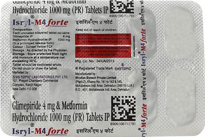 Isryl M4 Forte Strip Of 10 Tablets