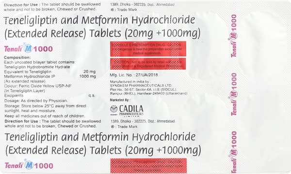 Tenali M 1000 Strip Of 10 Tablets