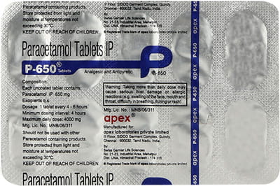 P 650mg Strip Of 10 Tablets