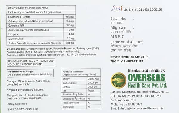 Niloxid Q10 Strip Of 10 Tablets