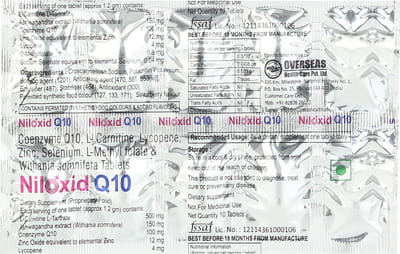 Niloxid Q10 Strip Of 10 Tablets