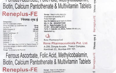 Reneplus Fe Strip Of 10 Tablets