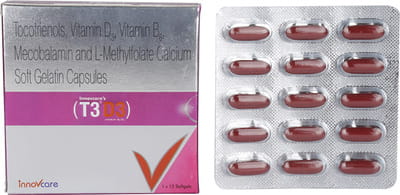 T3 D3 Strip Of 15 Capsules