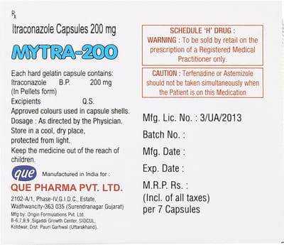 Mytra 200mg Strip Of 7 Capsules