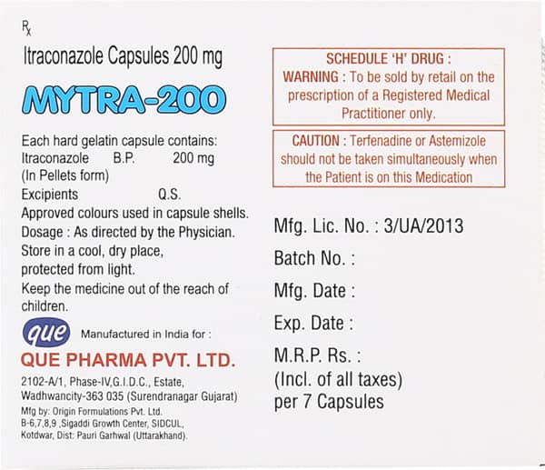 Mytra 200mg Strip Of 7 Capsules