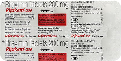Rifakem 200mg Strip Of 10 Tablets