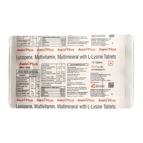 Awin Plus Strip Of 10 Tablets