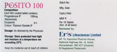 Posito 100mg Strip Of 10 Tablets