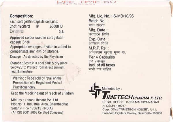 Dee Time 60k Strip Of 4 Capsules