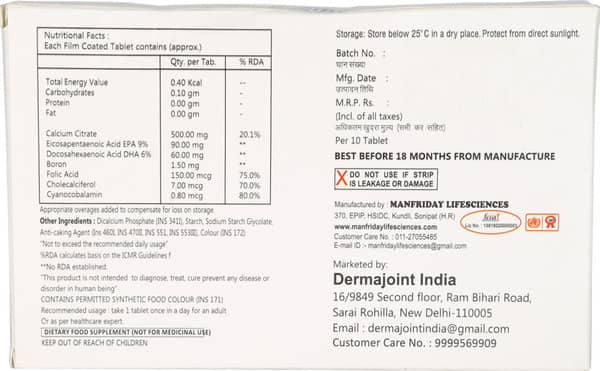Cal Sbs Strip Of 10 Tablets