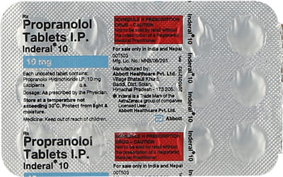Inderal 10mg Strip Of 15 Tablets