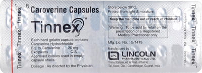 टिनेक्स 28 कैप्सूल की स्ट्रिप