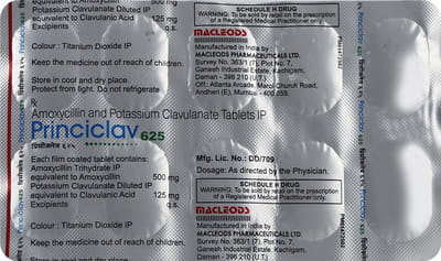 Princiclav 625 Strip Of 10 Tablets