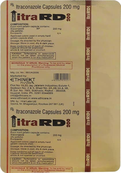 Itra Rd 200 Strip Of 10 Capsules