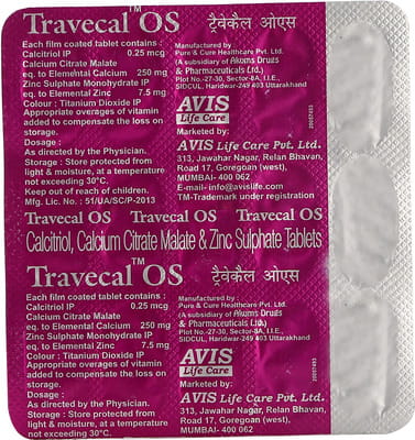 Travecal Os Strip Of 15 Tablets