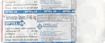 Optel 40mg Strip Of 10 Tablets