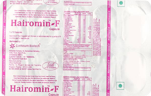 Hairomin F Strip Of 10 Capsules