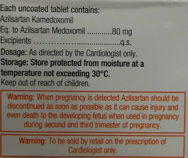 Zilsar 80 Strip Of 10 Tablets