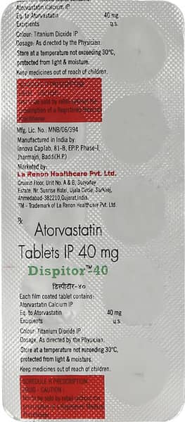 Dispitor 40 Mg Strip Of 10 Tablets
