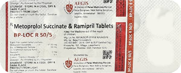 Bp Loc R 50/5 Mg Strip Of 10 Tablets