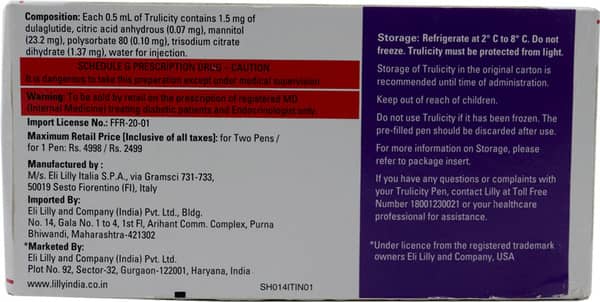 ट्रूलिसिटी 1.5MG प्री-फिल्ड पेन