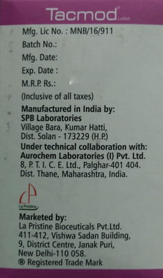 Tacmod 0.1% Bottle Of 30ml Lotion