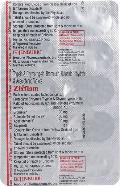 Zixflam Strip Of 10 Tablets