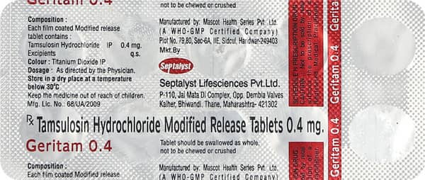 Geritam 0.4mg Strip Of 10 Tablets