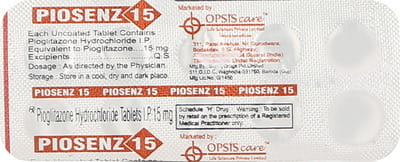 Piosenz 15 Strip Of 10 Tablets