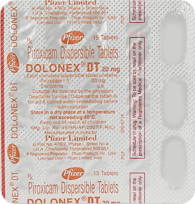 Dolonex Dt 20mg Strip Of 15 Tablets