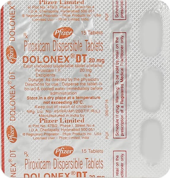 डोलोनेक्स डीटी 20MG टैबलेट