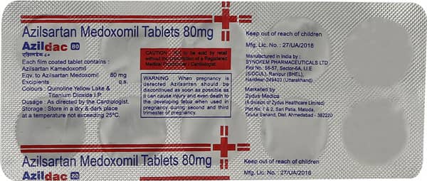 Azildac 80mg Strip Of 10 Tablets