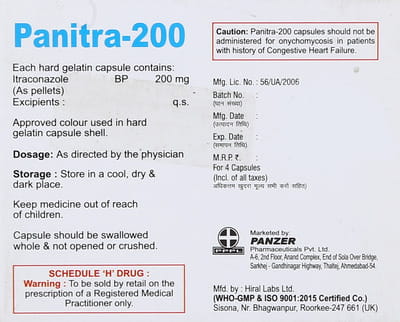 Panitra 200 Strip Of 4 Capsules