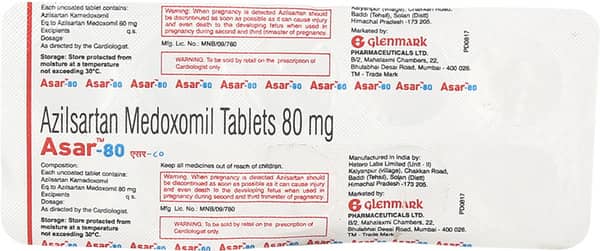 Asar 80mg Strip Of 10 Tablets