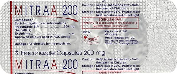 Mitraa 200 Strip Of 4 Capsules