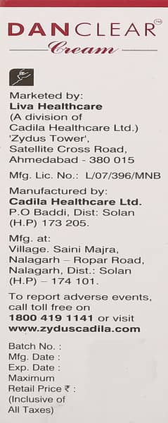 Danclear Tube Of 50gm Cream