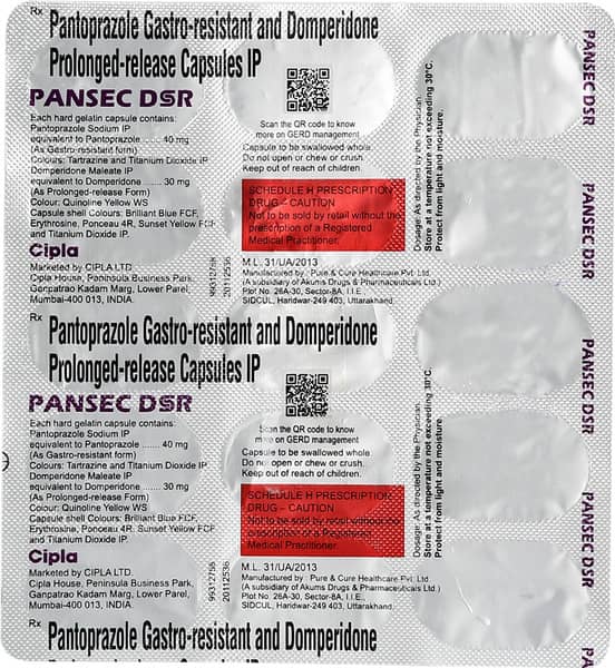 Pansec Dsr Strip Of 15 Capsules