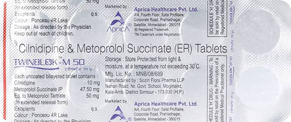 Twinblok M 50 Strip Of 10 Tablets