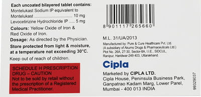 Montecip Lc Strip Of 10 Tablets