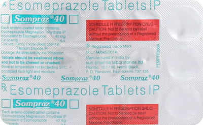 Sompraz 40 Strip Of 15 Tablets