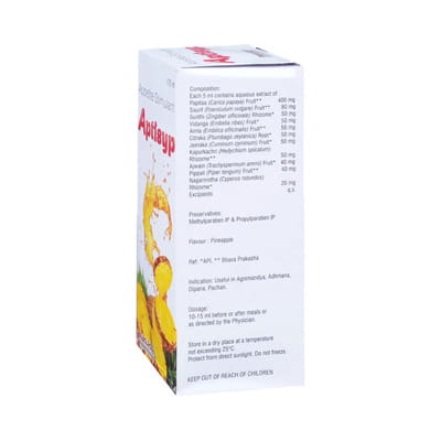 Aptisyp Pineapple Flavour Bottle Of 175ml Syrup