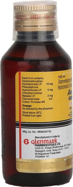 Alex Sugar Free Bottle Of 100ml Syrup