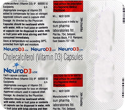 Neuro D3 60k Strip Of 8 Capsules