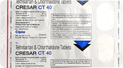 Cresar Ct 40/12.5mg Strip Of 10 Tablets