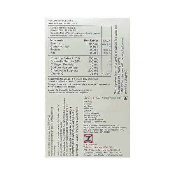 Tendocel Forte Strip Of 10 Tablets