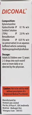 Diconal Decongestant Bottle Of 10ml Nasal Drop/Spray